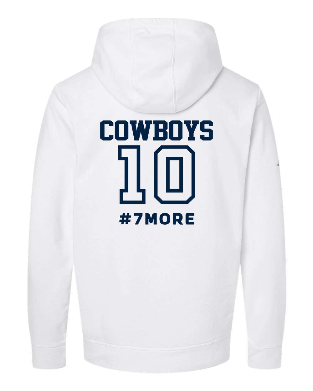 Adidas - Unisex Fleece Hooded White Sweatshirt