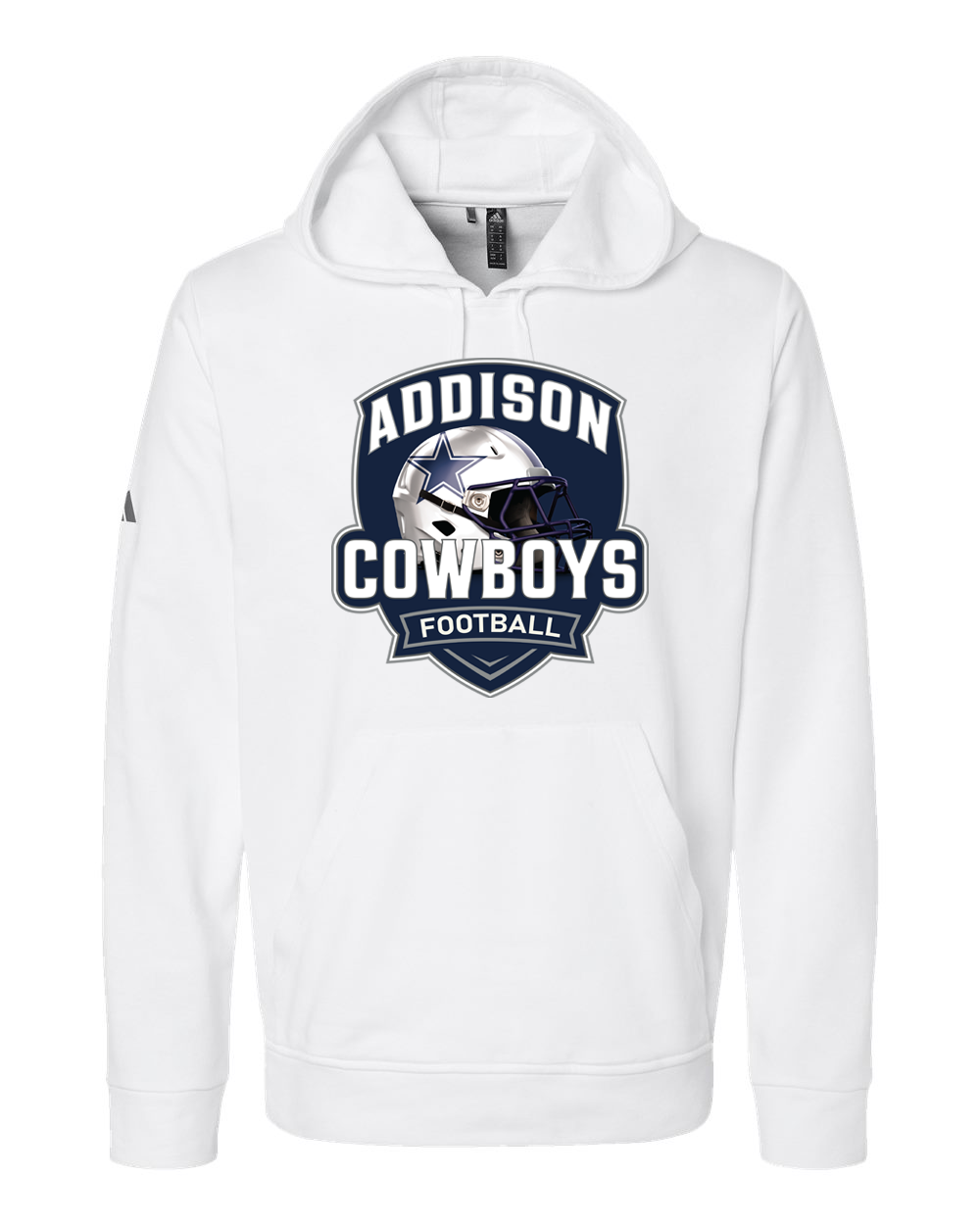 Adidas - Unisex Fleece Hooded Black Sweatshirt