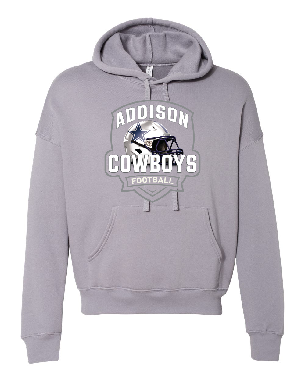 BELLA + CANVAS - Unisex Sponge Fleece Drop Shoulder Hoodie Lavender Sweatshirt