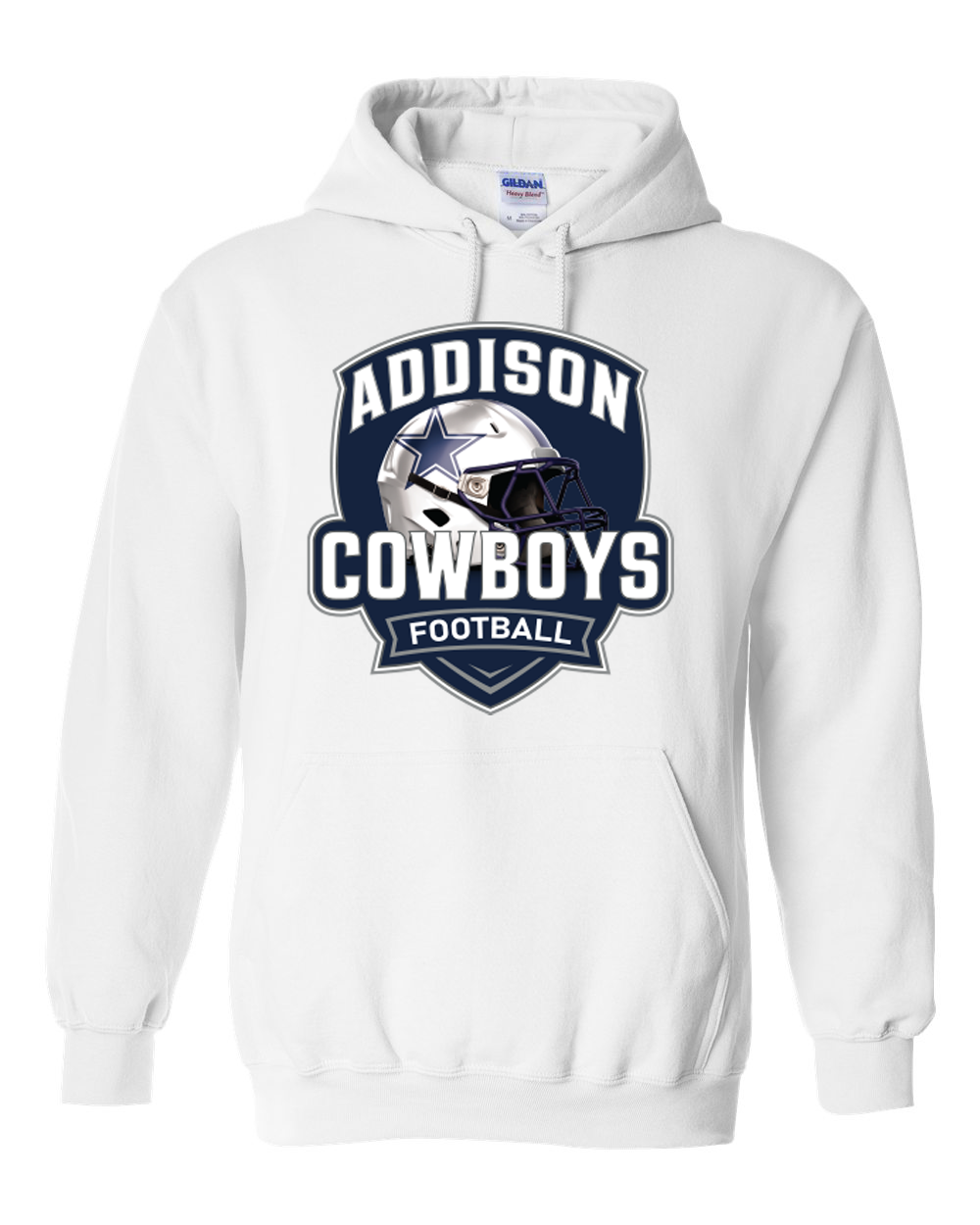 Gildan - Unisex Heavy Blend™ Hooded White Sweatshirt