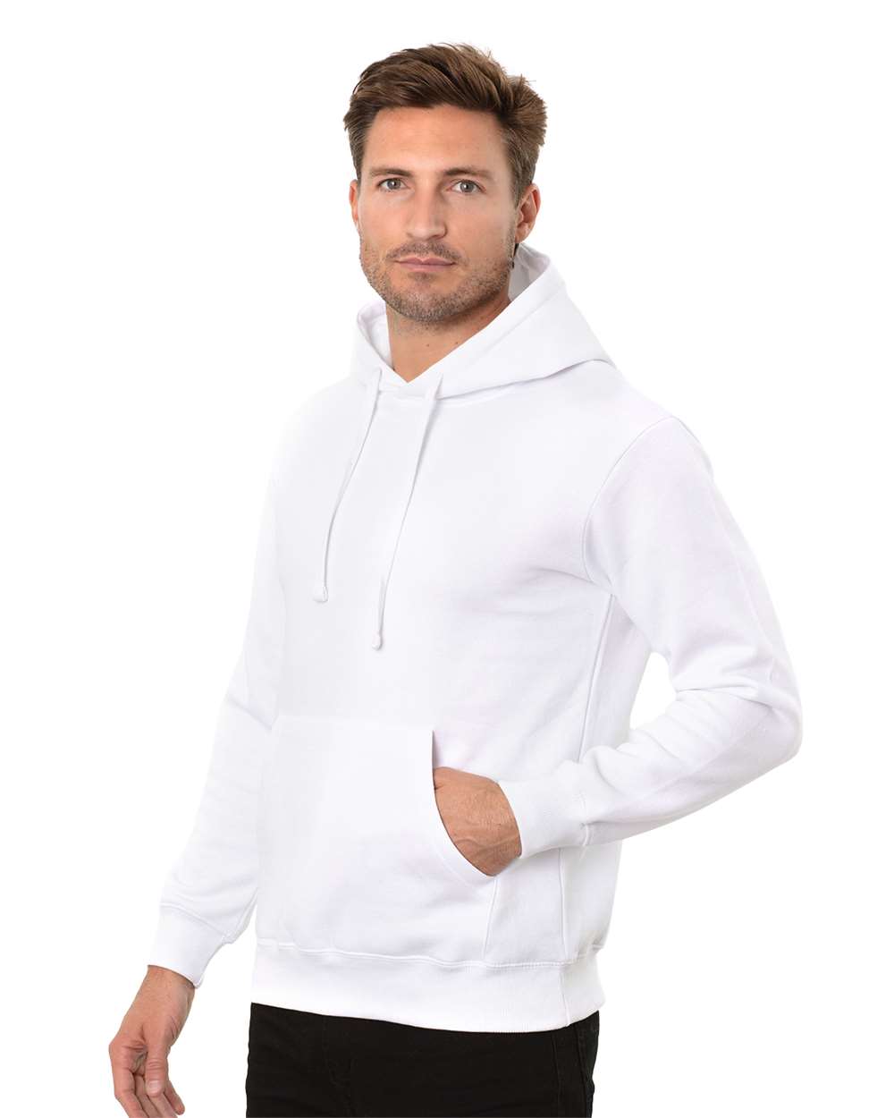 Threadfast - Unisex Epic Fleece Pullover Hooded White Sweatshirt